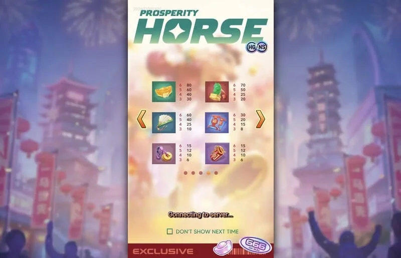 Prosperity Horse - jedwali la malipo ya alama
